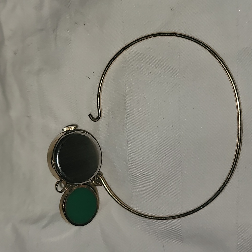 Vintage Modernist Christian Bernard Paris 22K Yellow GP Bangle Bracelet‎ Watch - Picture 5 of 6